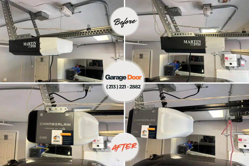 Before and after: garage door repair Avon-by-the-Sea, NJ